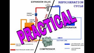 REFRIGERATION CYCLE PRACTICAL HOW A REFRIGERATOR AND AIR CONDITIONER WORKS [upl. by Gaye]