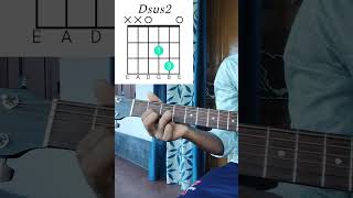 Dsus2 Guitar Chord।। guitar chords shorts [upl. by Imac]