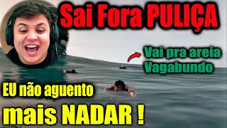 REAGIU AO ENQUADRO E SE JOGOU NO MAR PRA TENTAR FUGIR A NADO DOS HOMI 😂 [upl. by Eintrok]