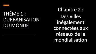 Géographie 4e Des villes inégalement connectées aux réseaux de la mondialisation [upl. by Franny]