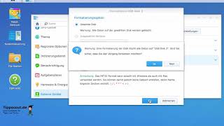 Diskstation Externe USBFestplatte formatieren [upl. by Casper]