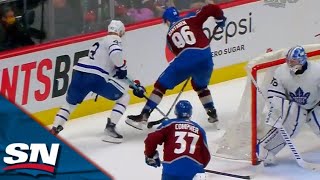 Mikko Rantanen Makes Slick NoLook Pass Between The Legs To Set Up JT Compher Goal [upl. by Garda532]