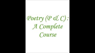 Poetry Overview Part 1 Basics [upl. by Celinda104]