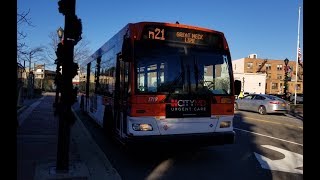 NICE Bus On Board Orion Vll Next Generation CNG 1719 n21 Bus to Great Neck [upl. by Yorick149]