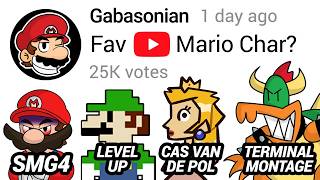 Funny YouTube Mario Characters Poll Compilation  Gabasonian [upl. by Fagan621]