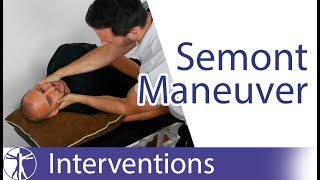 Semont Liberatory Maneuver  Posterior BPPV Treatment [upl. by Yreved]