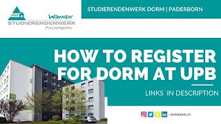 How to register for Uni Dorm at University of Paderborn  Studierendenwerk Paderborn  Nikhil Jha [upl. by Noma]