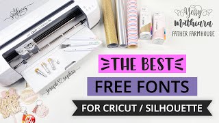 THE BEST FREE FONTS FOR CRICUT  SILHOUETTE AND OTHER DIE CUTTNG MACHINES FROM DAFONT [upl. by Manbahs]