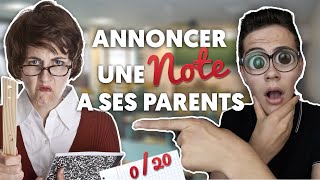 QUAND UN ÉLÈVE ANNONCE UNE NOTE À SES PARENTS [upl. by Adnov]