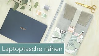 Passgenaue Laptoptasche nähen  Mega Verlosung [upl. by Yme]