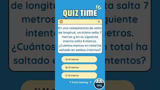 ¿Cuántos Metros en Total ha Saltado un Atleta en Ambos Intentos 🏅  Quiz Matemático [upl. by Attennot]