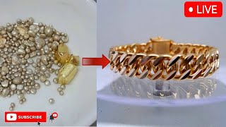 How to make a beautiful 18k gold necklace 🔥🔨 gold18k viral video silver jewellry jewelry [upl. by Bocoj54]