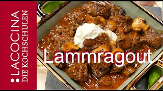 Lamm Ragout oder Gulasch Unser Rezept mit Champignons  La Cocina [upl. by Droc]