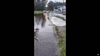 Haynesville Road Ext at Trivers Dr in Moncks Corner Flooding 2024 [upl. by Moitoso]