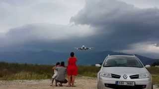 Tivat airportBelavia Boeing 737300 landing [upl. by Obeded]