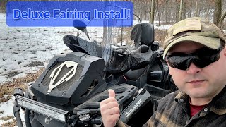 How to Install the CanAm Outlander Deluxe Fairing [upl. by Enixam421]