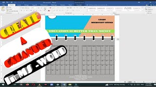 How to Create a Simple Calendar in MS word StepbyStep Tutorial [upl. by Esilanna179]