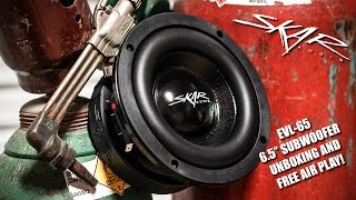 Skar Audio EVL65 65quot Subwoofer Unboxing and Slowmo Free Air Play [upl. by Reis277]