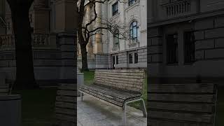 Facade of the Latvian National Museum of Art Walk in Riga centre [upl. by Rustie]