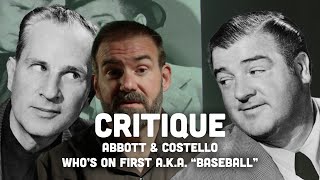 Critique  Abbott amp Costello  Whos On First aka Baseball [upl. by Coombs103]