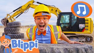 Excavator Song  Blippi Music Videos  Blippi Toys [upl. by Nosduj703]