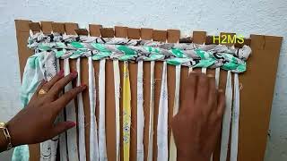 How to make simple doormatrugarea rugdiy amazing handmade carpetold clothes recycling ideasDIY [upl. by Cocks]