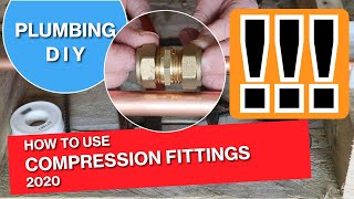 How to fit a compression fitting  Copper pipe tutorial [upl. by Townsend]