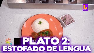 El Gran Chef Famosos PROGRAMA 26 de febrero  Plato dos Estofado de Lengua con ArrozLATINA EN VIVO [upl. by Nayd879]