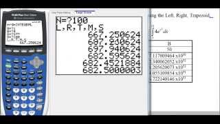 Calculus 312 Numerical Integration on the TI84 [upl. by Aivin867]