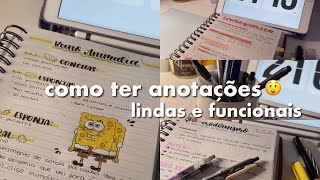 como fazer anotações lindas rápidas e práticas é MUITO funcionais 📱💕 [upl. by Neral232]