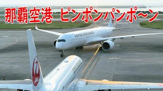 【空港アナウンス】ピンポンパンポ～ン 那覇空港 POV 工事中の見学者デッキからB767とA350 [upl. by Aneez]