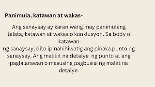 pagsulat ng sanaysay [upl. by Conall]