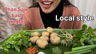 Phan saw bad Tungtap amp jhur jyrngam shillong Mukbang [upl. by Elnukeda]