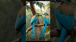 Turquoisebrowed Motmot Birds Touch Beaks in Central America’s Dry Forest birdsinmotion05 nature [upl. by Eurd]