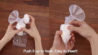 How to Use Direct Pump Breastmilk Bag Adapter for Specra S1 S2 with Medela Pump amp Save Milk Bag [upl. by Licko]