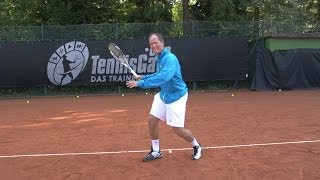 Tennis Tip  Forehand Footwork  The Open and the Closed Stance Forehand [upl. by Cathryn]