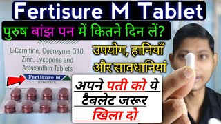 Fertisure m tablet ke fayde हिन्दी l carnitine coenzyme q10 zinc lycopene and astaxanthin tablets [upl. by Onibla8]