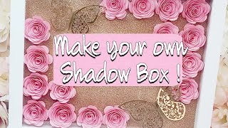 59 DIY SHADOW BOX TUTORIAL using 1212 Cardstock  How to make Shadow Box  DRESS MY CRAFT [upl. by Arleen]