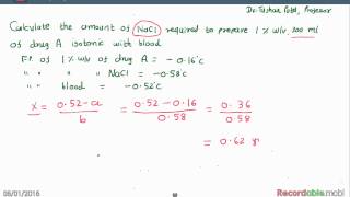 Isotonicity adjustment of parenteral formulation 3 [upl. by Tracy809]