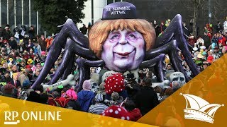 Rosenmontag in Düsseldorf 2018 Das sagen die Narren zu den Mottowagen [upl. by Uella]