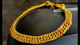 How 24K Gold Bracelet is Made  Gold Bracelet Making Jewelry [upl. by Sakhuja874]