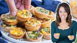 Homemade Mini Quiche  3 Delicious Flavors [upl. by Hermia]