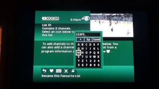 Favorites List for Channels on Cogeco TV [upl. by Annahoj]