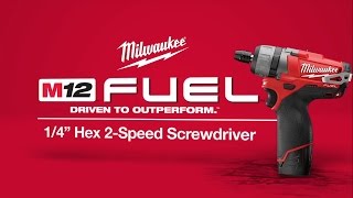 Milwaukee® M12 FUEL™ 14quot Hex 2Speed Screwdriver [upl. by Neve]