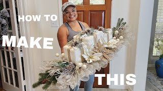 How to Make a White Christmas Centerpiece Tablescape [upl. by Haugen225]