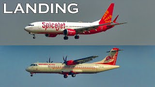 ALLIANCE AIR SPICE JET Landing in CHENNAI  ATR and BOEING 737 Aircrafts [upl. by Letnom]