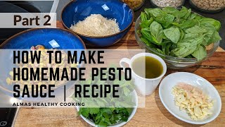 How to make Homemade Pesto Sauce  Recipe [upl. by Whale83]