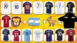 Devinez CHANSON  MAILLOT  EMOJI  DRAPEAU du joueur de football  Messi Ronaldo Neymar Haaland [upl. by Kcirednek]