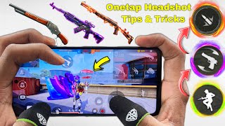 One tap headshot tips and tricks with handcam tutorial free fire [upl. by Ivzt]