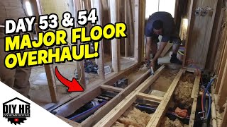 Replaced the rotted master bathroom subfloor Day 53 amp 54 DIY mobile home renovation journey [upl. by Orlena]